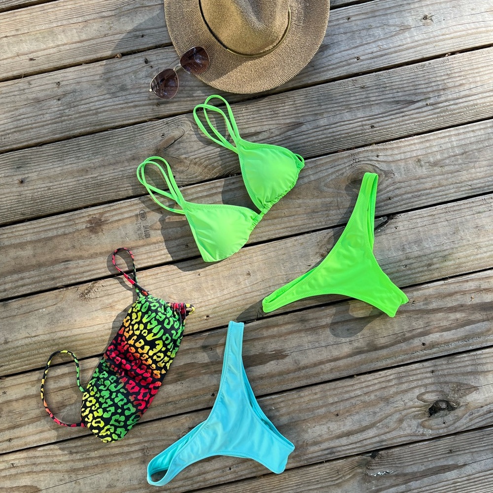 Neon Bikini Bundle 🌴 Bright Swim Set Mix & Match Size S